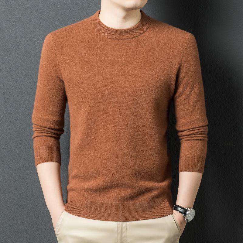 Fengxun Men's Mock Neck Knit Sweater FXT5389