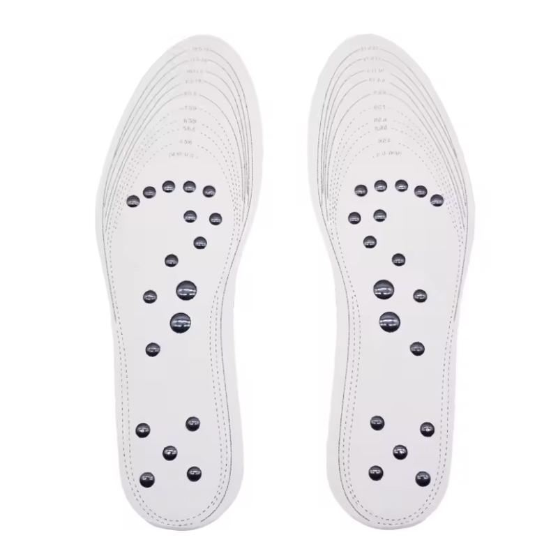 

Унисекс Массажные стельки с магнитной терапией для ног Акупунктура стоп Подкладки для обуви Терапия Стельки для похудения для снижения веса Можно обрезать НОВЫЕ One size EU 35-45 белый