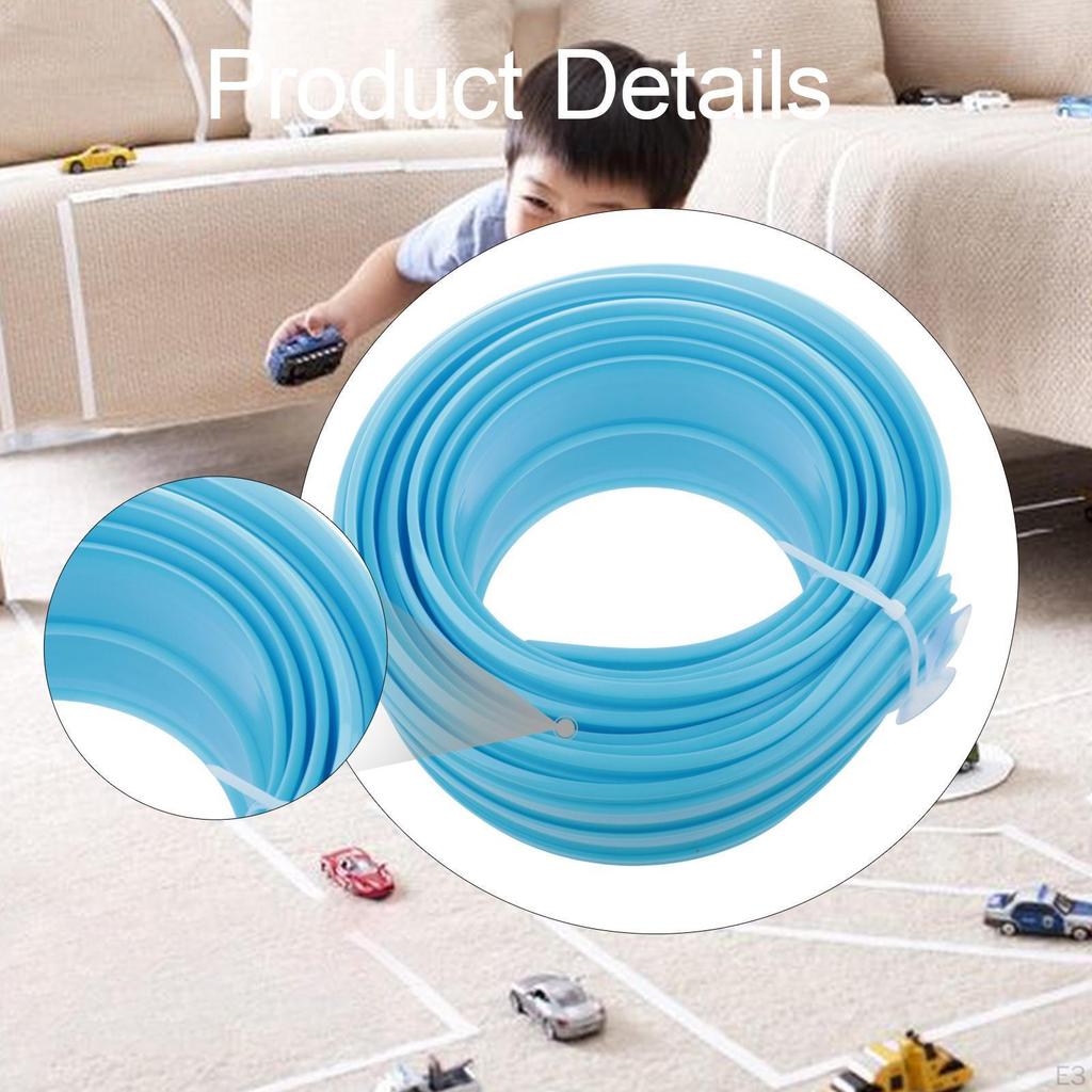 15 Ft Bendable Racetrack with 4 Alloy Cars Kit Strong Suction Cups Multifunctional for Powered Race