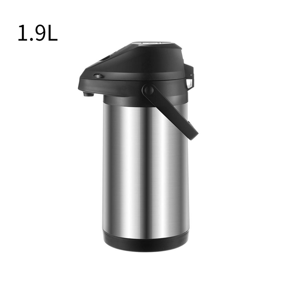Stainless Steel Airpot Dispenser, 3L Hot & Cold Beverage Server for Coffee Tea Water, Insulated Thermos Urn with Push-Button Tap