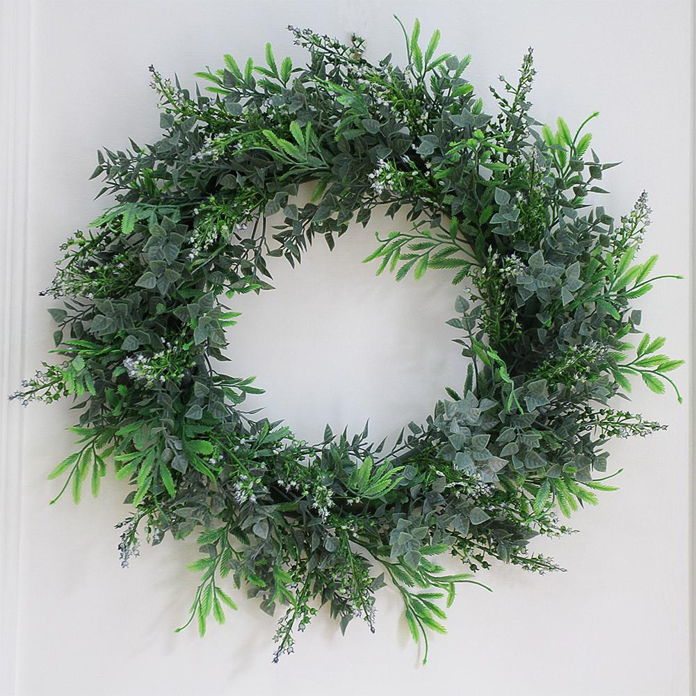 40CM Length Simulation Fern Leaf Green DIY Garland Head Ring