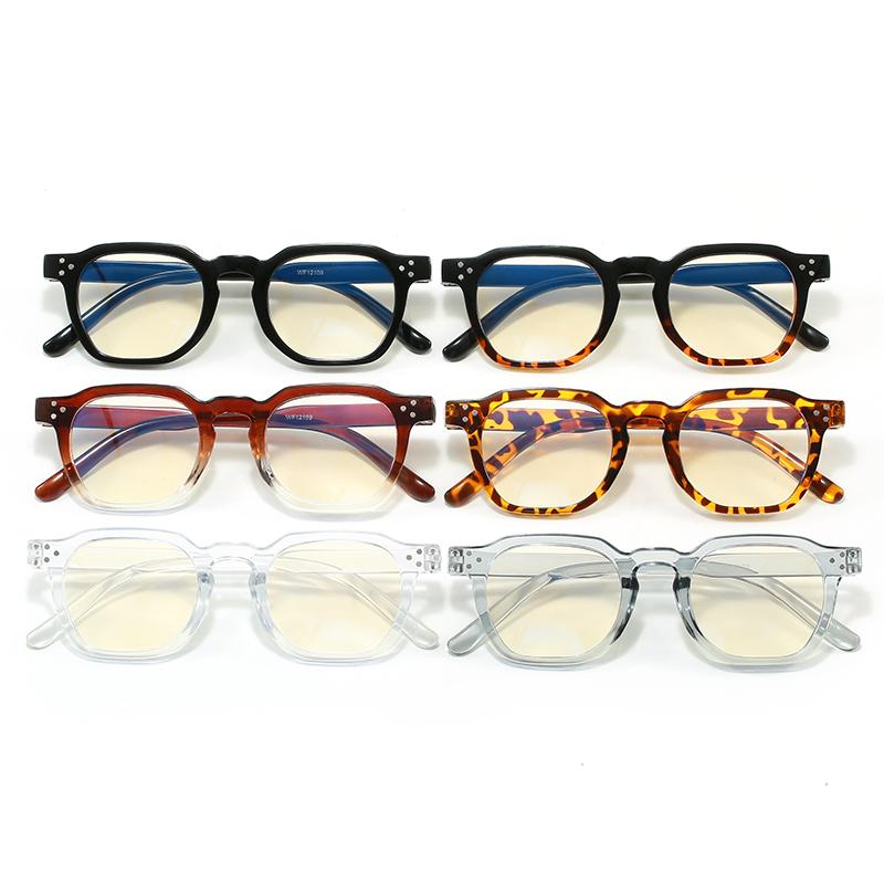 Simple Square Plastic Flat Light Glasses for Men and Women Fashion Trend Anti Blue Light Reading Eyewear