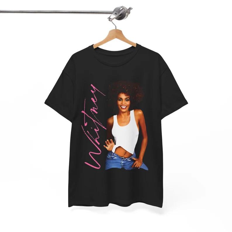 Whitney Houston T-Shirt, Retro 80s Album Graphic