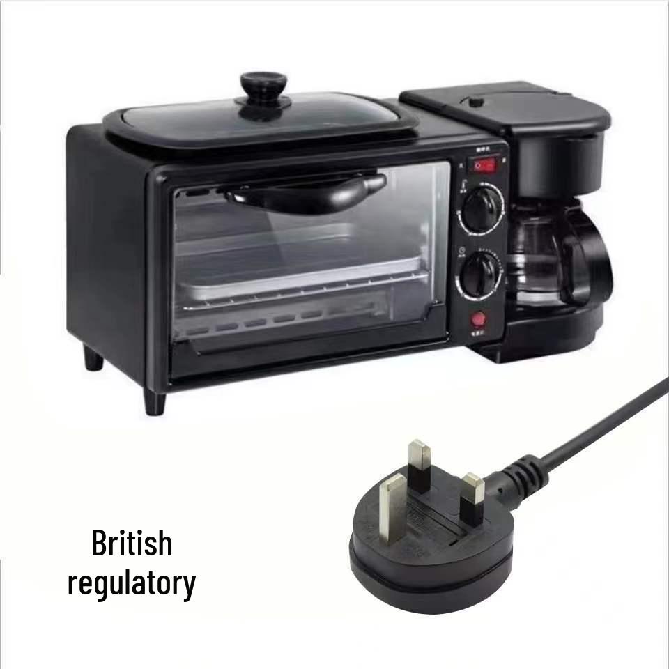 Drei-in-Eins Multifunktionale Frühstücksmaschine: Toaster & Mini-Backofen, 110V-220V