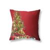 Merry Christmas Cute Snowman Print Pattern Polyester Cushion Cover Home Living Room Sofa Decoration Square Pillow Pillow Cover