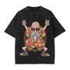 Master Roshi Dragon Ball Printed Tshirt Mens and Womens Washed Tshirt High Quality Vintage Cotton Tshirt Harajuku Tops