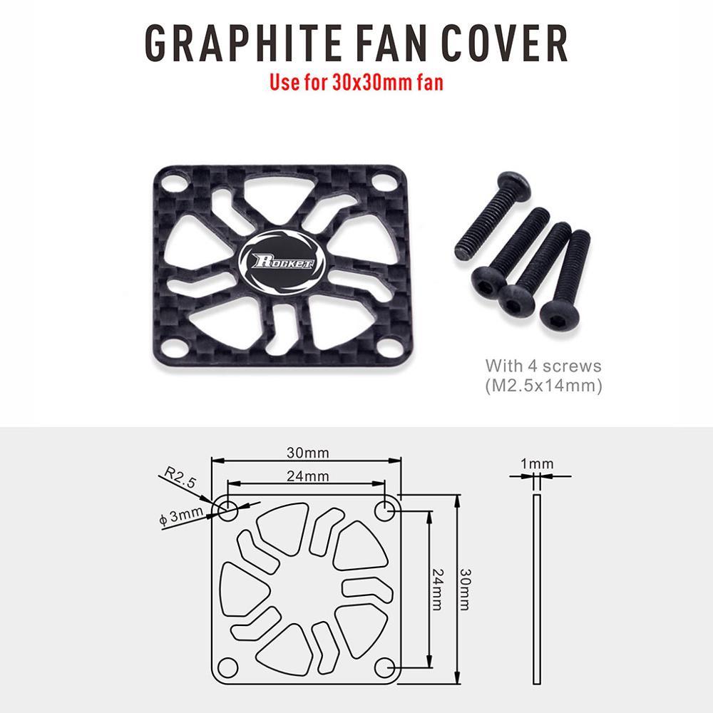 YSIDO 25000RPM Metal Cooling Fan Heat Dissipation for Wltoys Traxxas Hobbywing 1/10 1/12 3650 540 550 3660 Motor RC Car 1Pcs Carbon Cover