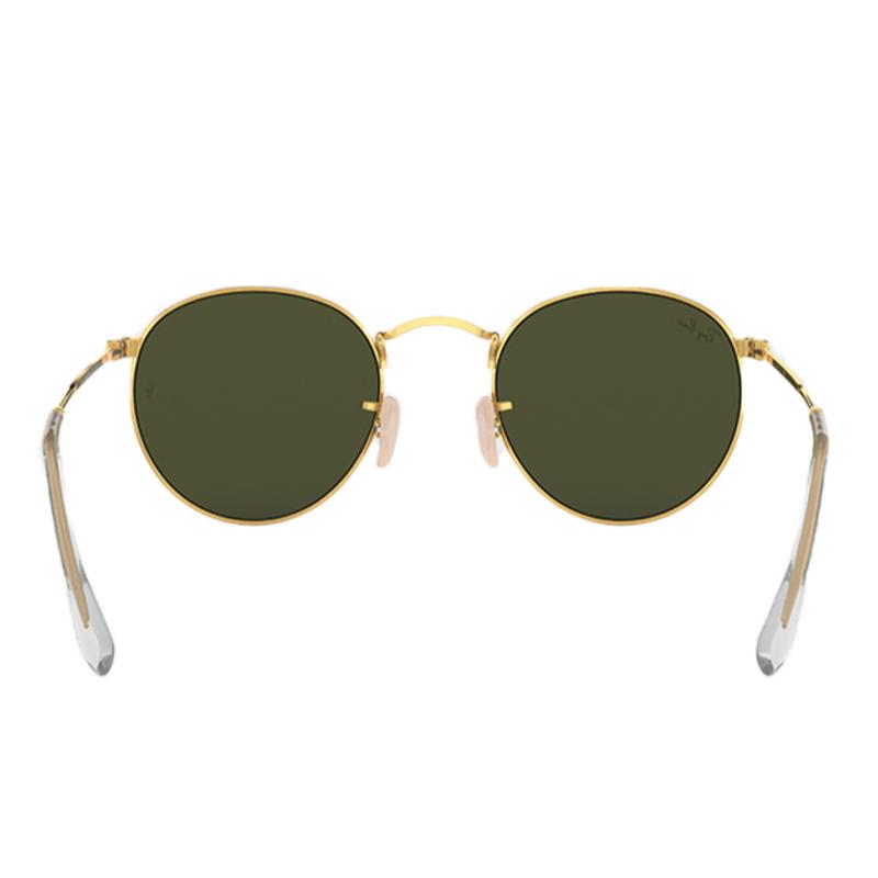 RayBan Occhiali da Sole Rotondi Vintage con Lenti Verdi e Montatura Rotonda in Metallo