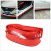 2.5M Red Rubber Car Front Bumper Spoiler Lip Splitter Valance Chin Protector Kit