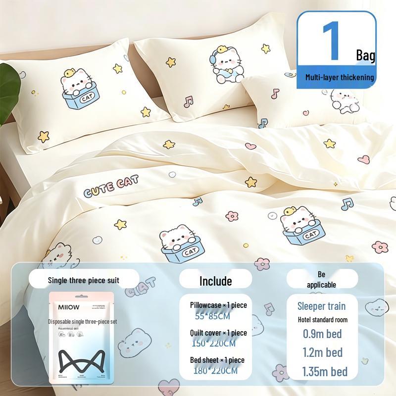 Mao Ren Disposable Antibacterial Single Bedding Set