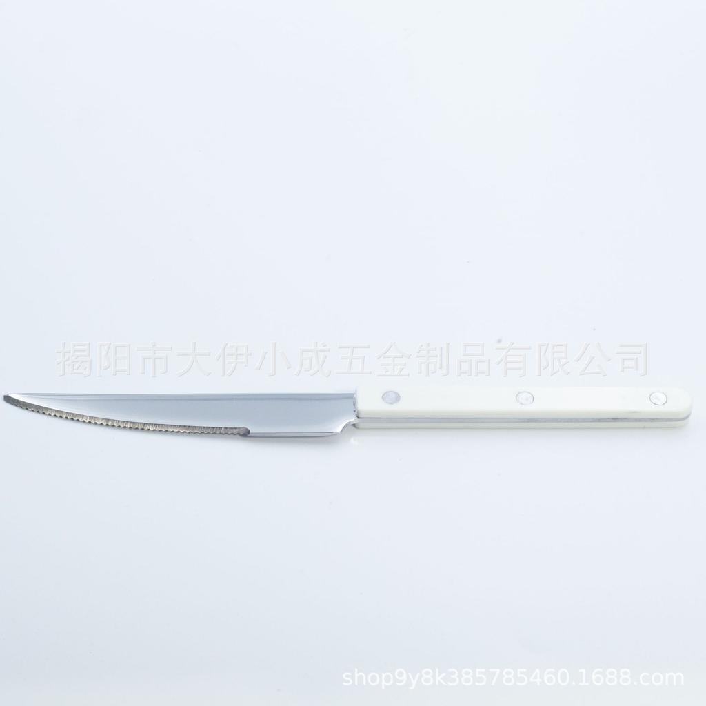 304 Edelstahl Western Restaurant Geschirrset Haushalt Klemgriff Messer Gabel Löffelgriff Marmor Buttermesser Dessertlöffel