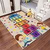 Colorful hopscotch rug with playful kids design. Non-slip rug suitable for living room and bedroom sofas.