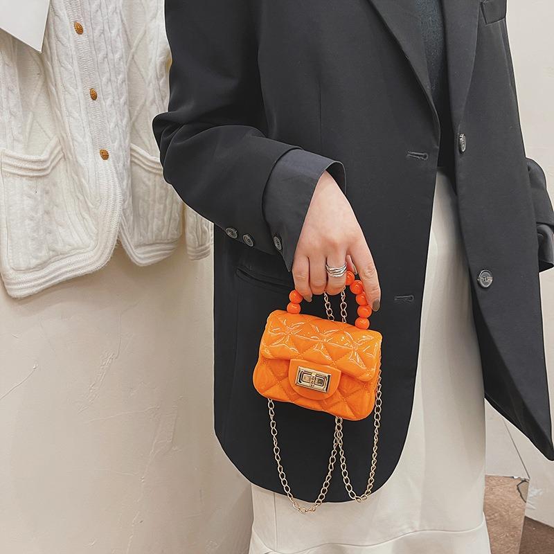 Popular Super Hot Transparent Jelly Bag Portable Mini Bag Children's Small Bag Girls Cute Small Satchel