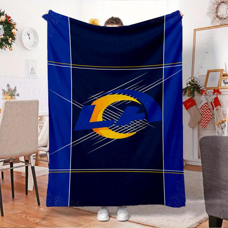 Angeles Rams Team Blanket Outdoor Flannel Blanket for Camping, Hiking, Garden Parties, Picnic Essentials,gift for family and friends