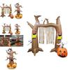 Halloween Air Blown Inflatable Yard Decor Featuring A Spooky Ghost Tree Arch With Led Lights