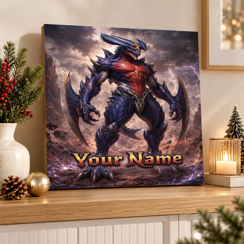 Garchomp Custom Name Diamond Painting Personalized 5D Full Drill DIY Diamond Art Home Decor
