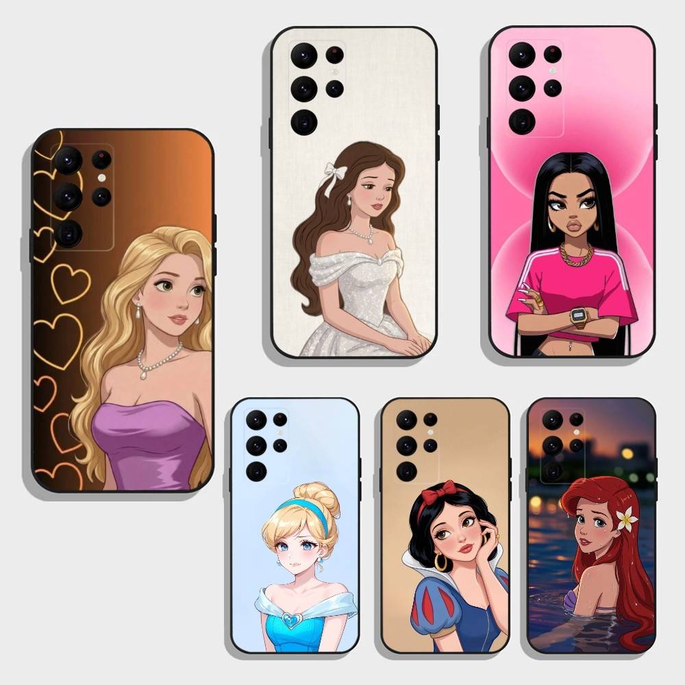 Fairy-Rapunzel Princess Phone Case For Samsung S26,S25,S24,S23,S22,S21,S20,S30,Ultra,Plus,Fe,Note,5G Black Cover