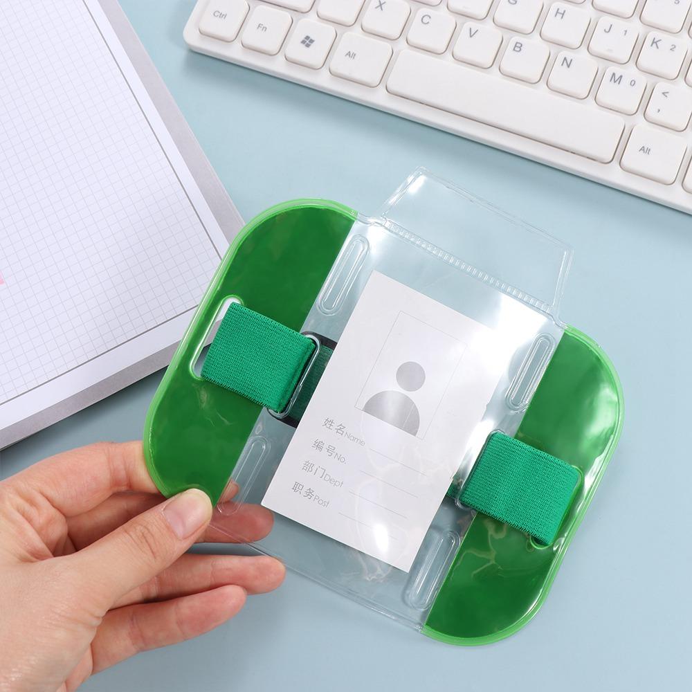 Arm Elastic Band Bag Transparent Elastic Arm Band ID Badge Holder Photo Armband Credit Card Case