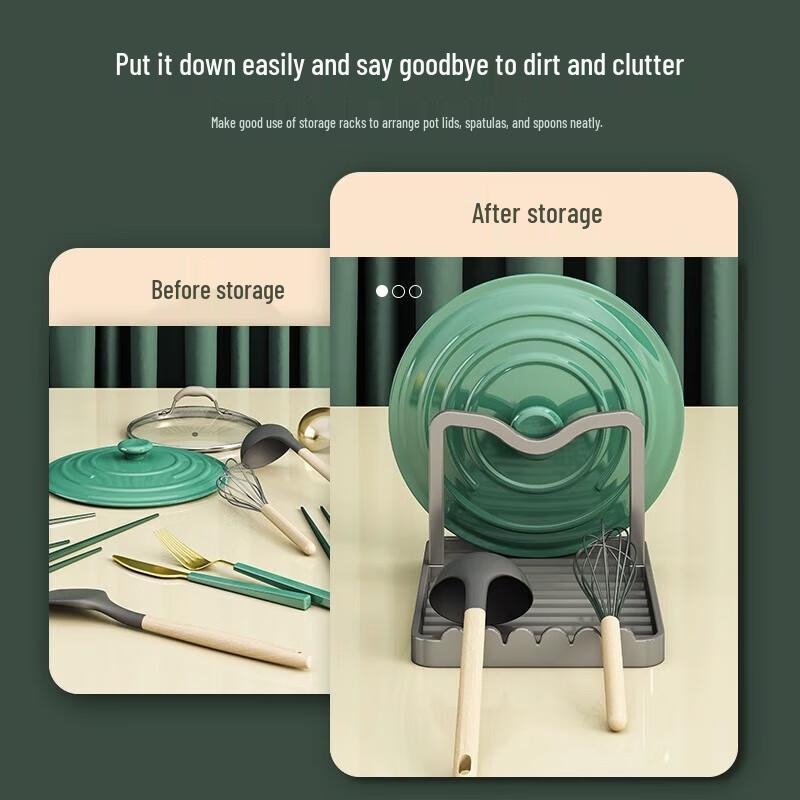 Multi-functional No-Drill Kitchen Storage Rack for Pot Lids and Chopping Boards