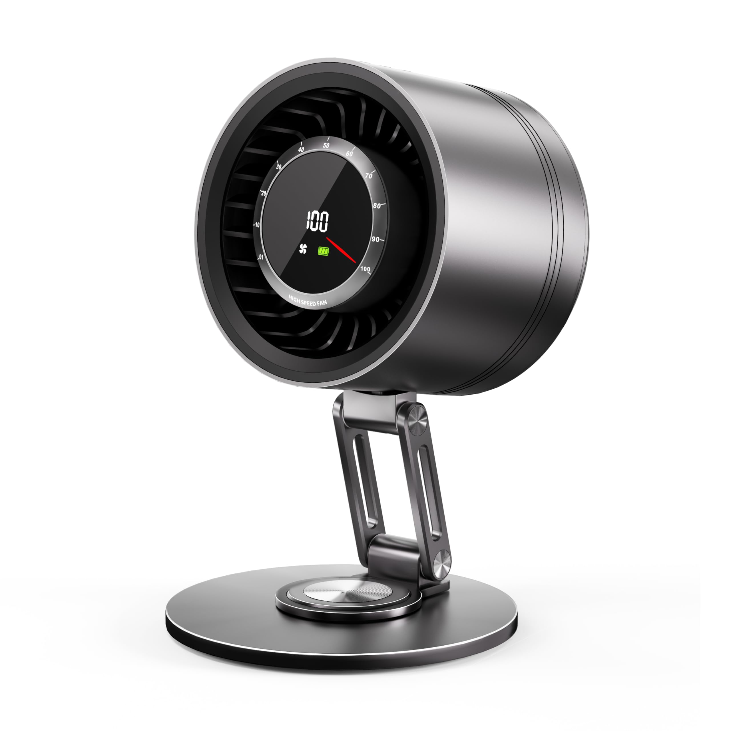 

Titanium Metal Circulator with DC Desktop Fan with Powerful USB Airflow 3D 9 Hours of Continuous LED Air Room and Rainy Season Suitable for Indoor and