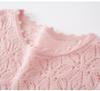 2026 Spring/Autumn Sequin Cashmere Round Neck Knitwear: Women's Long Sleeve Crochet Loose Top