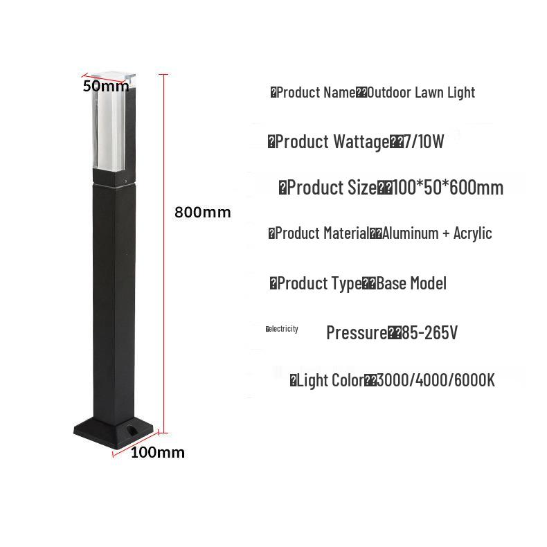 Minimalist LED Garden Lights for Parks and Pathways