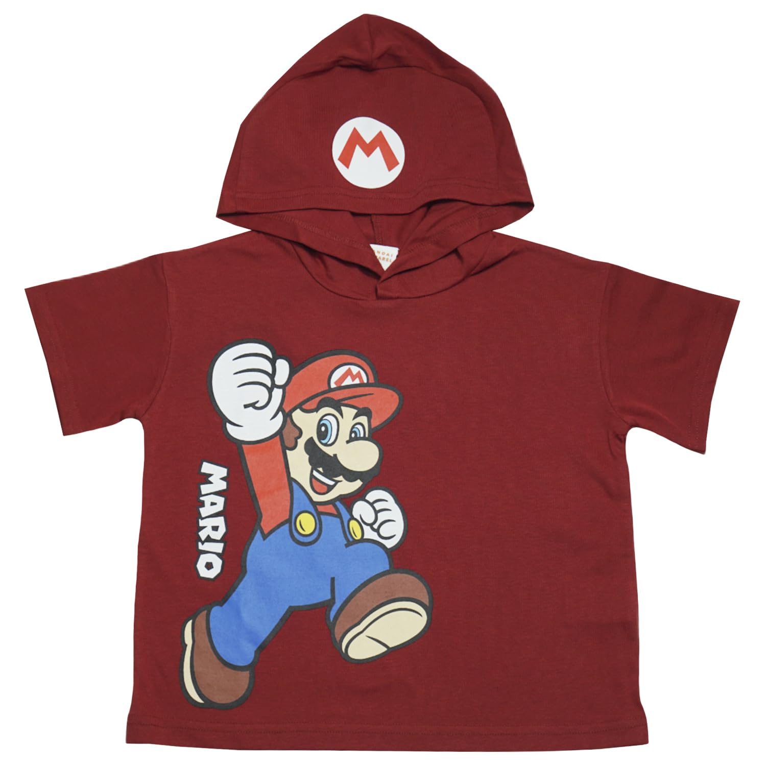 2026 Summer Collection Super Mario Hooded [Bandai] Short-Sleeve T-Shirt (Super Mario, Nintendo, Red, 120cm)