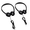 10pcs Kids Classroom Headphones Soft 3.5mm Wired Over Ear Design Adjustable Headband Headphones For Children Black