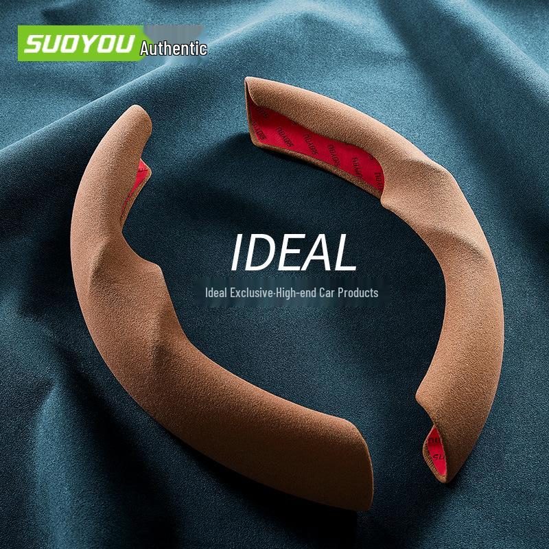 Ultra-thin Non-slip Suede Steering Wheel Cover for Ideal Auto ONE and L9 – Universal, Sweat-absorbent, All Season Use