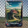 Kamerdecor Vintage Toscane Italië Metalen Blikbord Rustiek Aluminium Wandkunst Poster Waterdicht Stofdicht Duurzaam Makkelijk Op te Hangen Dec