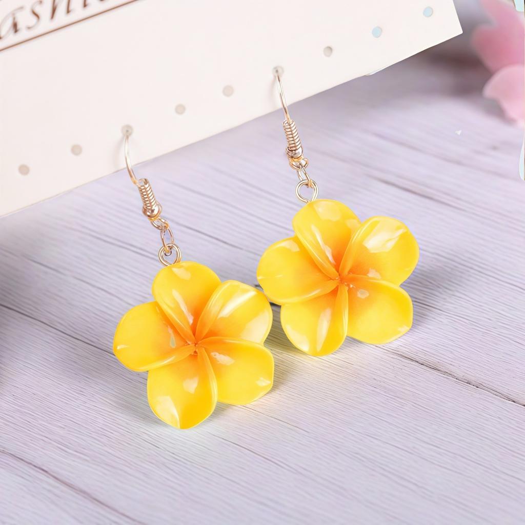 Summer Fashion Flower Resin Earrings