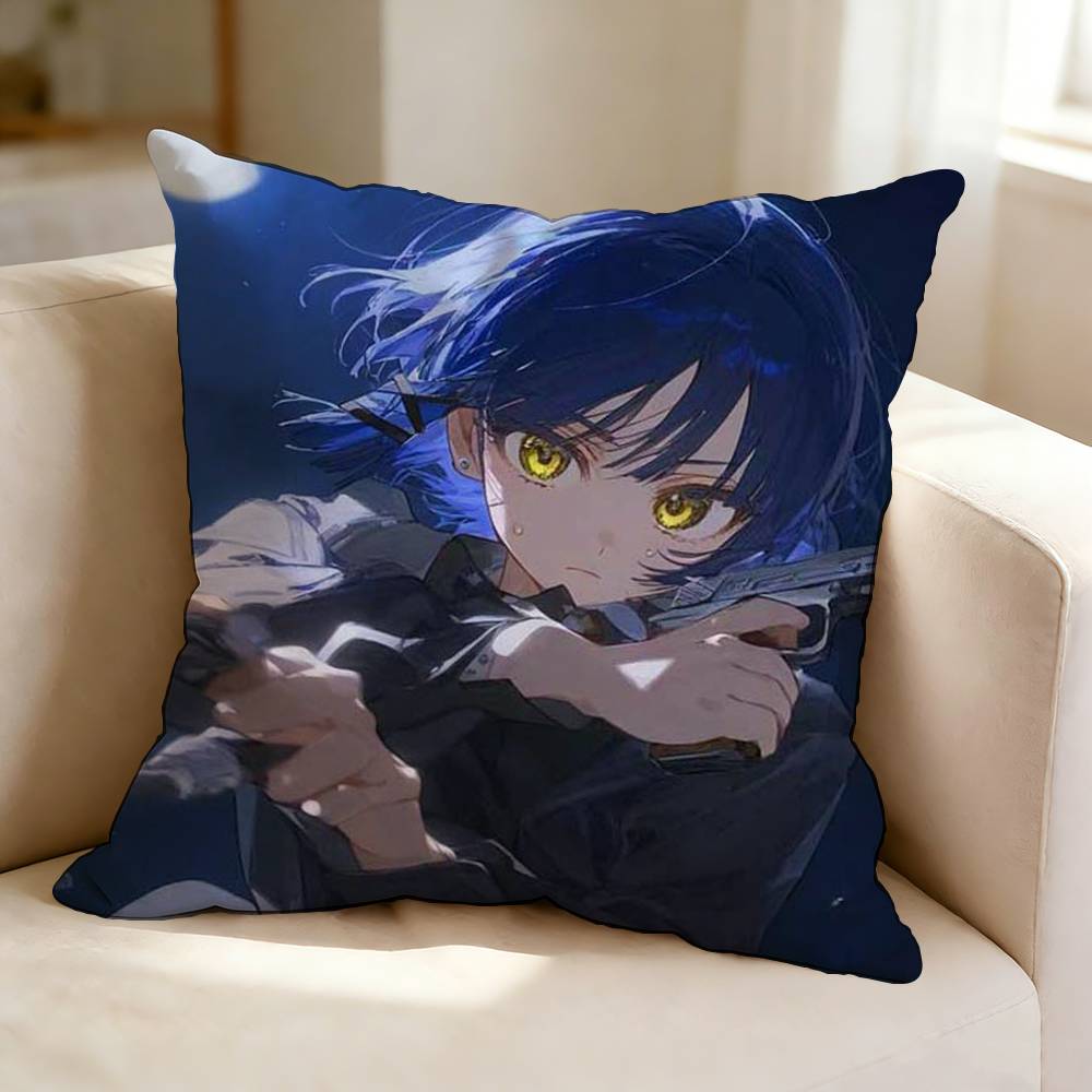 B-Bocchi the Rock Cute R-Ryo Yamada Square Double-Sided printed Pillow Case Bedroom Bedside Pillow Sofa Cushion Cover