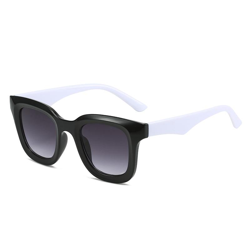 Retro Square Sunglasses Trendy Men'S Large Frame Driving Sunglasses Women'S Simple Wind Shading Glasses