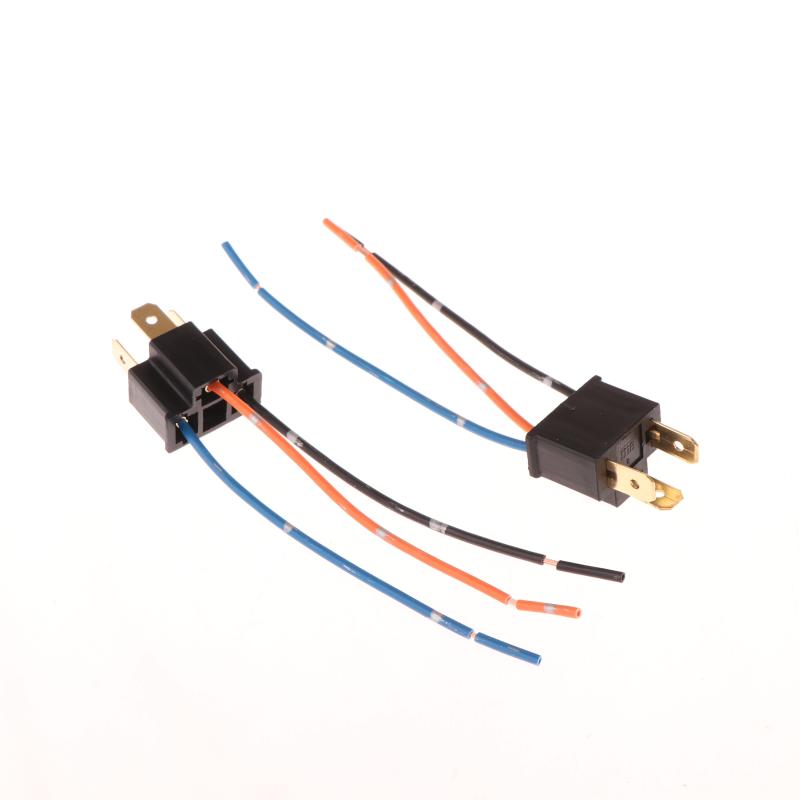 2/4PCS Car Headlight Fog Lamp Male Adapter Socket Wiring Harness H4 Bulb Socket Male Adapter Connector