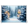 Mocsicka Weihnachtshintergrund Winter Schnee Baum Dekoration Frohes Neues Jahr Party Kind Kinder Porträt Foto Hintergrund Geburtstagsbanner