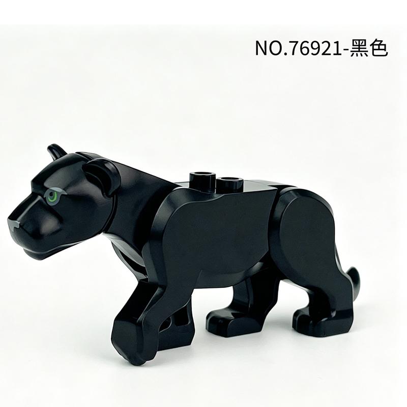 MOC Zoo Animals Building Blocks African Elephant Camel Deer Wolf Crocodile Tiger Lion Sheep Warhorse Mini Brick Kid Toy Gift S06