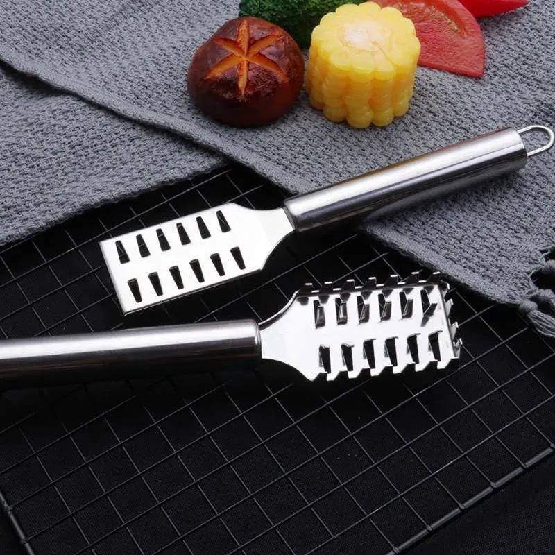 1Pc Stainless Steel Fish Scale Knife Scale Scraper Sawtooth Scraping Boning Filleting Cut Scrape Dig Maw Knife