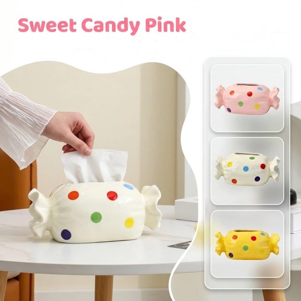 Modern Candy Tissue Box Polka Dot Tissue Storage Storage Box Napkin Box Dining Table
