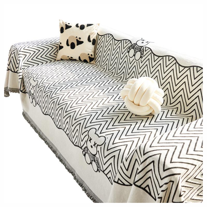 Chenille Anti-Scratching Sofa Towel Cartoon Simple Sofa Cover Cloth Advanced Sense All-Inclusive Universal Sofa Cover Universal