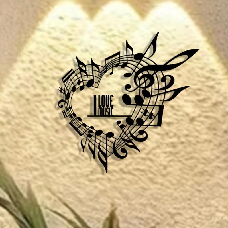 Metal Music Note Wall Art Plaque Home Decor Gift