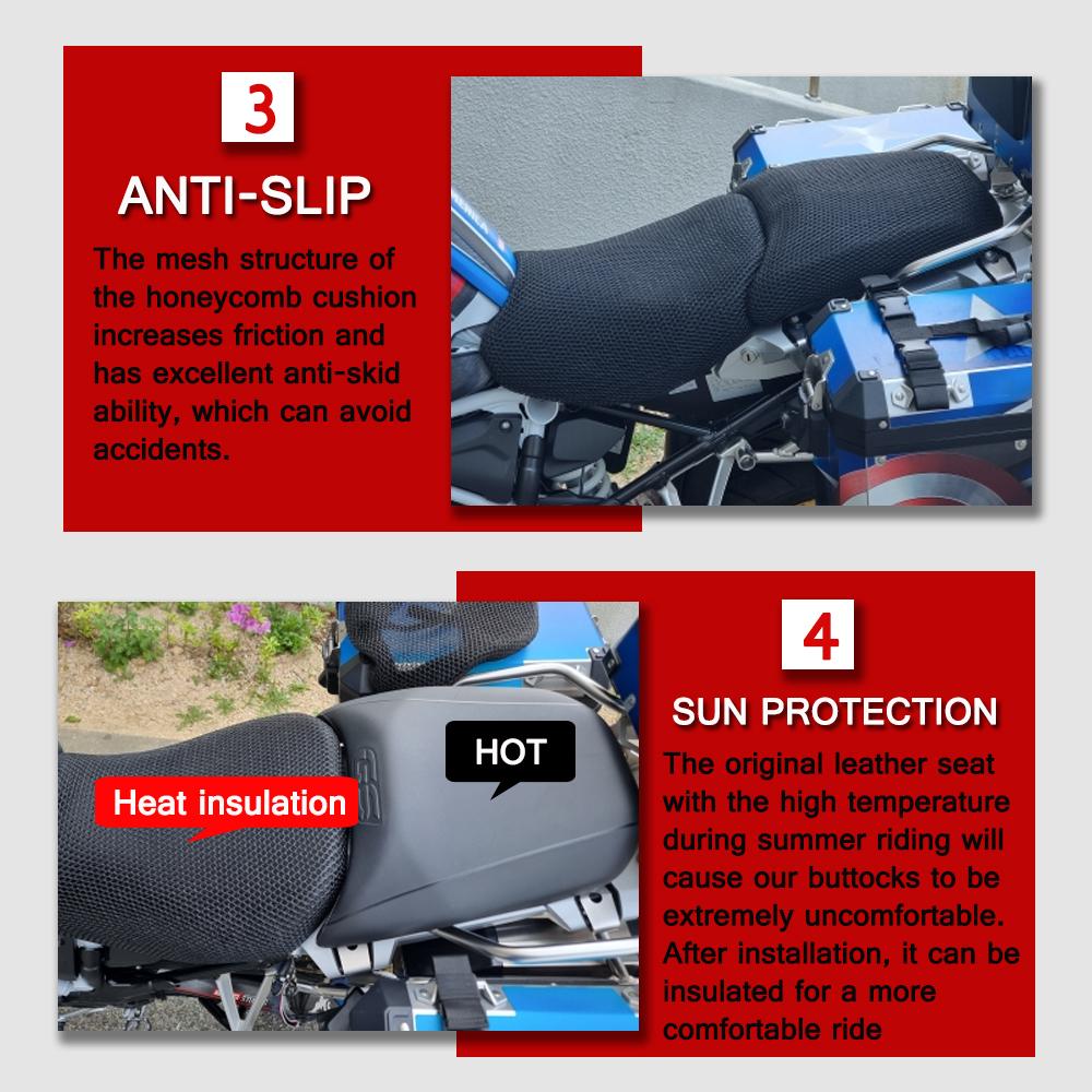 Motorcycle Protecting Cushion Seat Cover For BMW R1200GS R 1200 GS 1250 ADV Adventure R1250GS Heat Insulation Saddle Seat Cover
