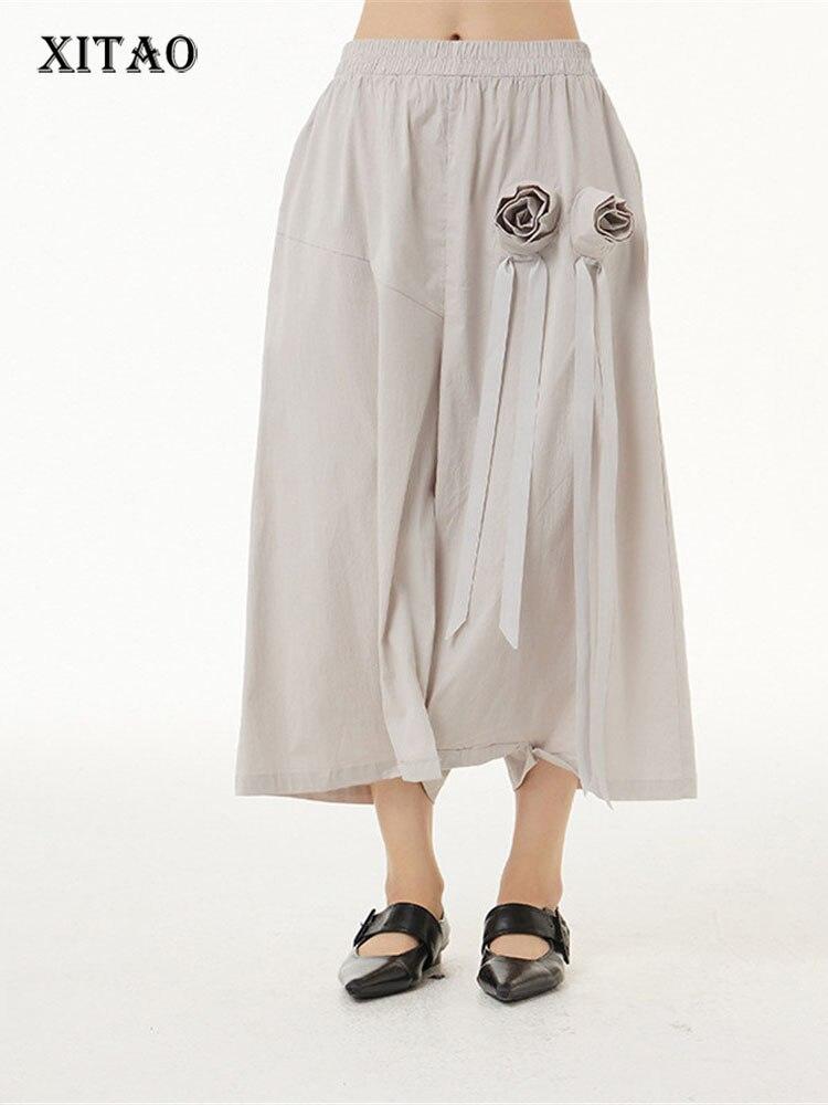 

XITAO женские брюки модные повседневные широкие брюки ZY7044