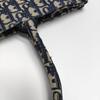 [Pre-Owned] Book Tote Hand-Embroidered Monogram Large Capacity Canvas Tote Bag - Excellent #L5M520