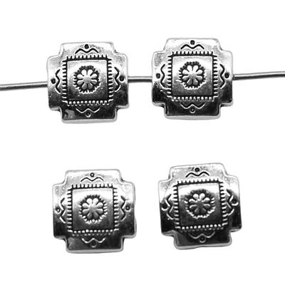 Antik Gümüş Renkli Küçük Kare Boncuk 4x10mm Marka: WYISYWG 5 Parça Çocuklar İçin Sanat ve El İşi