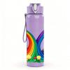 1PC Mountain Rainbow Landscape 750ml Color Plastic Sports Water Bottle Leakproof Flip Straw Lid Suitable for Sports Office Home Use