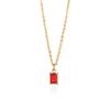 December Zircon Birthstone Necklace: Women's Trendy Fashion Clavicle Chain for Daily Commute