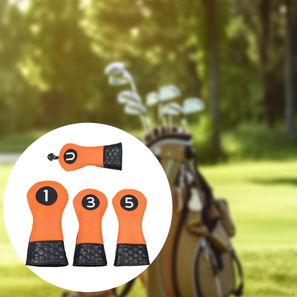 4 st golfklubbhuvudskydd, skydd för golfare, utrustning, huvudskydd, skyddshylsor