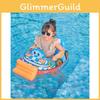 Durable Cartoon Print Swim Ring For Boys Kids Inflatable Fire Truck Excavator Bulldozer Pvc Sitting Loop