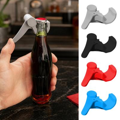Otvírák na pivo jednou rukou 3D tištěný otvírák na víčka od lahví pro párty Přenosný nástroj na odklápění pro kempování BBQ Vtipný gadget Dárek pro muže