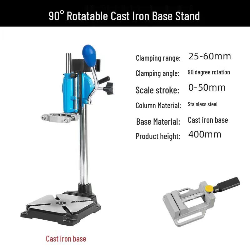 Universal Rotating Electric Drill Stand & Mini Workbench for Punching, Grinding, and Drilling